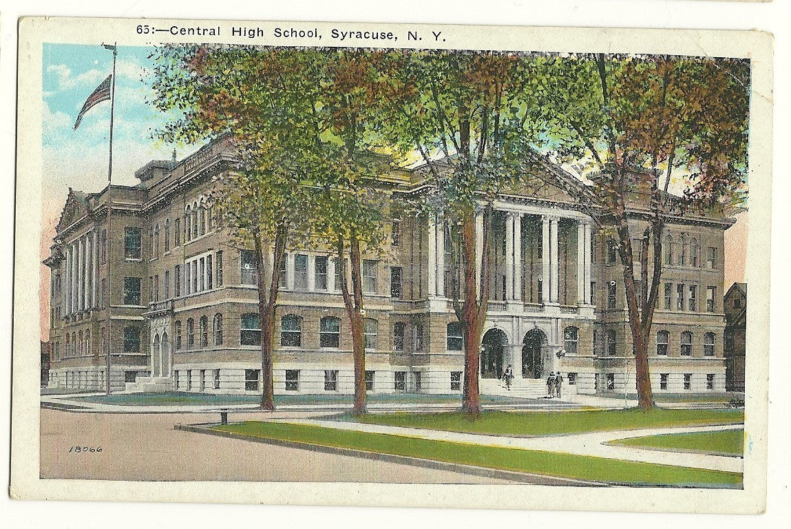 Central High School Syracuse New York NY Postcard