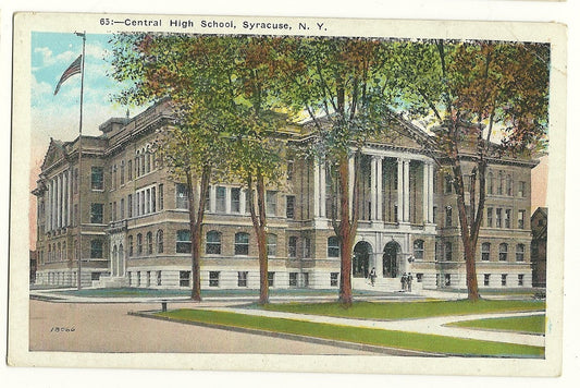 Central High School Syracuse New York NY Postcard