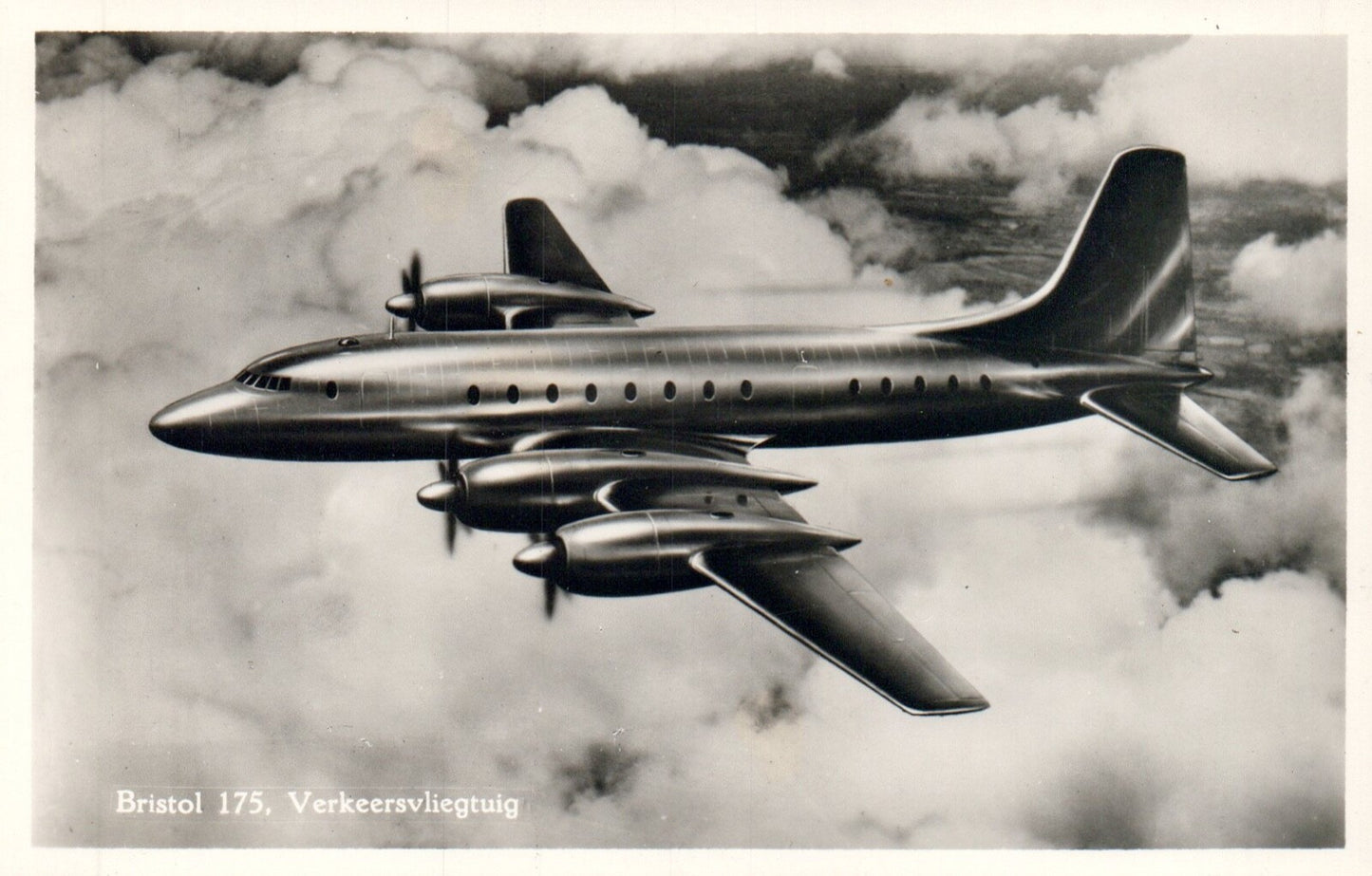 Bristol 175 Passenger Plane Vintage Airplane Postcard