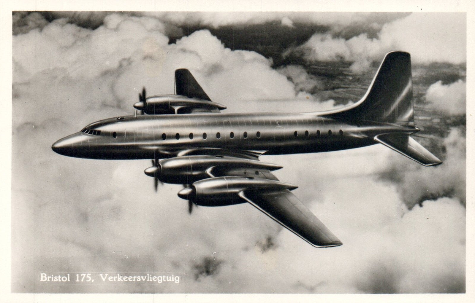 Bristol 175 Passenger Plane Vintage Airplane Postcard