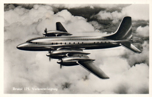 Bristol 175 Passenger Plane Vintage Airplane Postcard