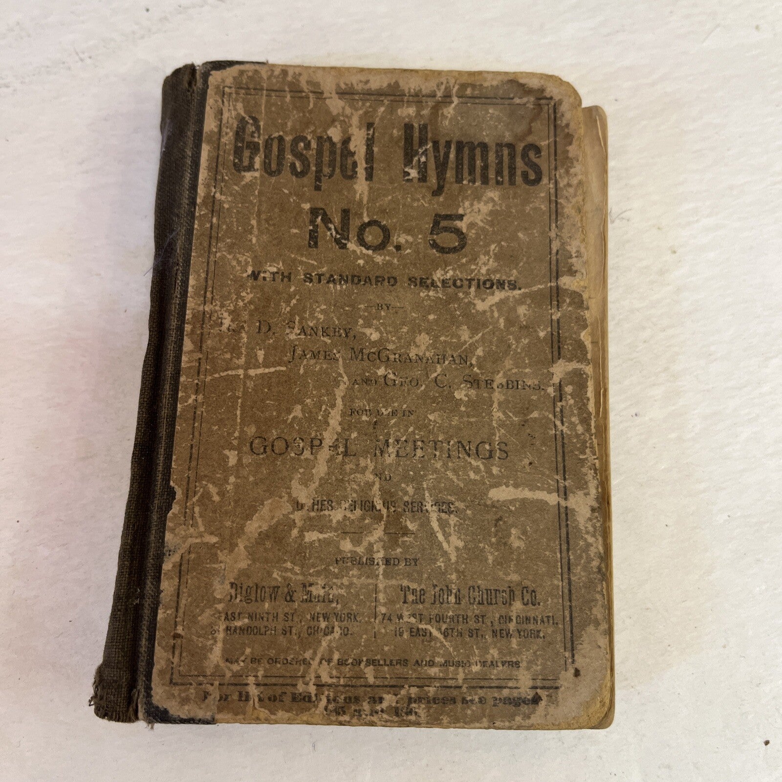 Gospel Hymns No. 5 (Words Only) by Ira Sankey 1887