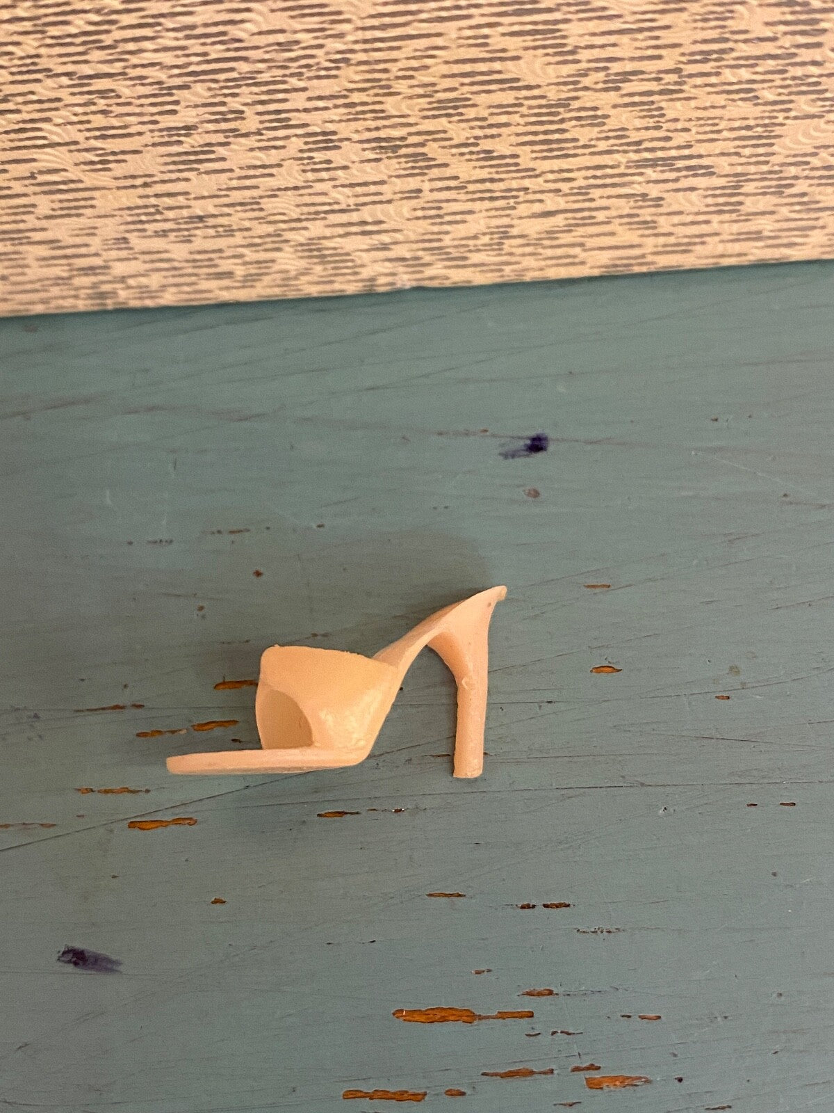 ONE HEEL INCLUDED BARBIE Vintage LIGHT PINK Open Toe High Heel JAPAN