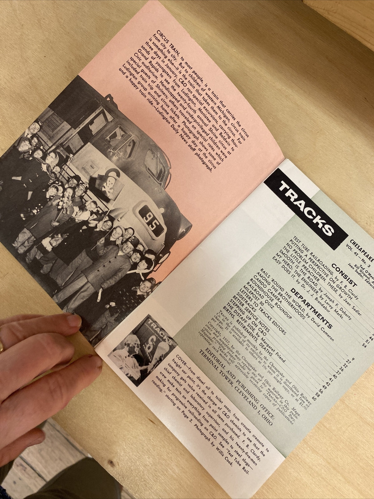 March 1957 TRACKS MAGAZINE CHESAPEAKE & OHIO RAILROAD RR TRAINS  