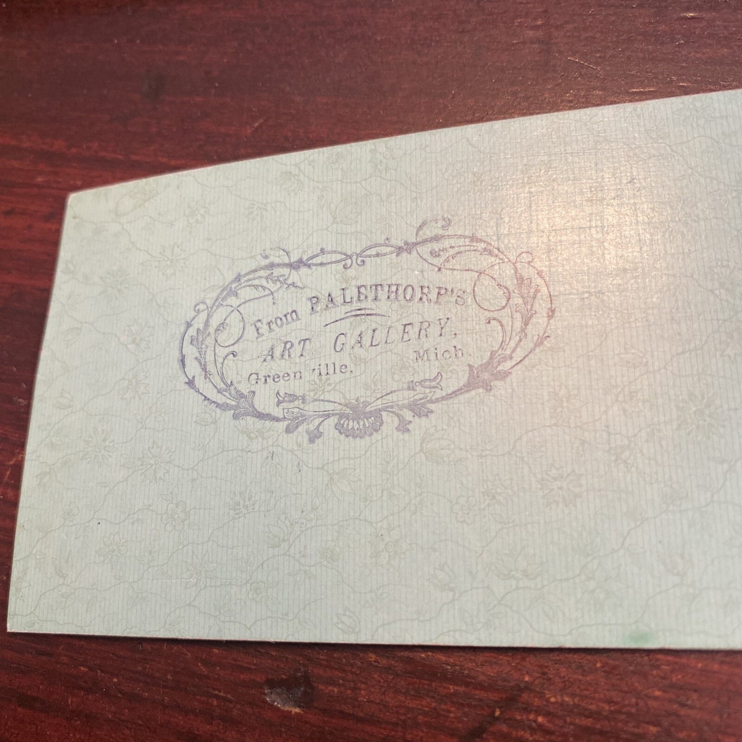 Real Photo CDV Real Young Girl photo Photography Greenville MI Michigan