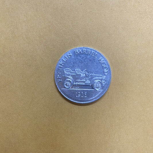 1906 Sunoco Oil Commemorative Token Antique Car Coin Franklin Barrel Hood Mint 1