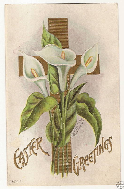 Lily Easter Postcard Series 2056-1 Flower