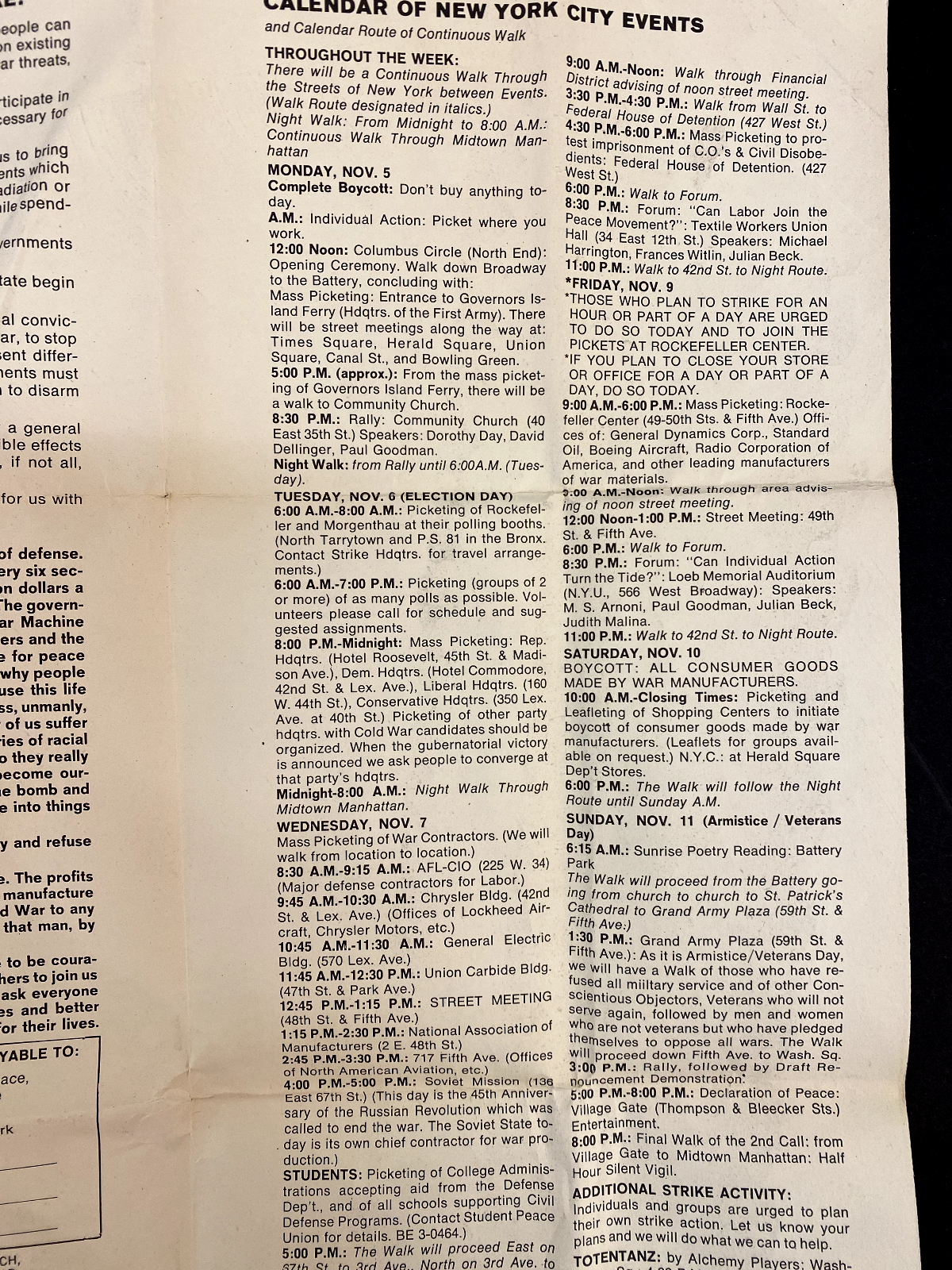 1962 Nuclear Weapons Test Ban Pamphlet No Nukes Strike For Peace 60s Peace