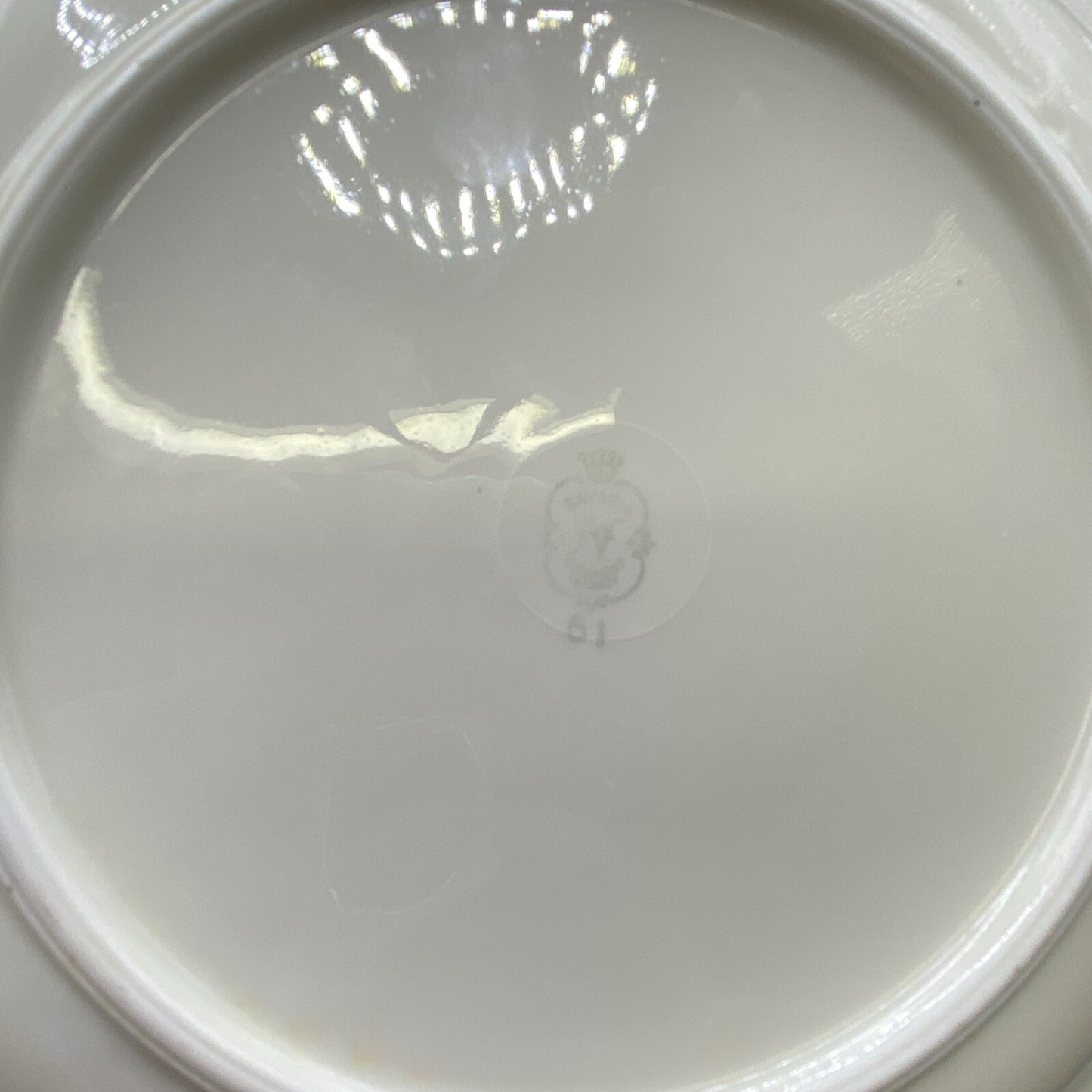 RARE 7.5" Bread Plates  Waldershof Bavaria Serving Cream with Gold Rim