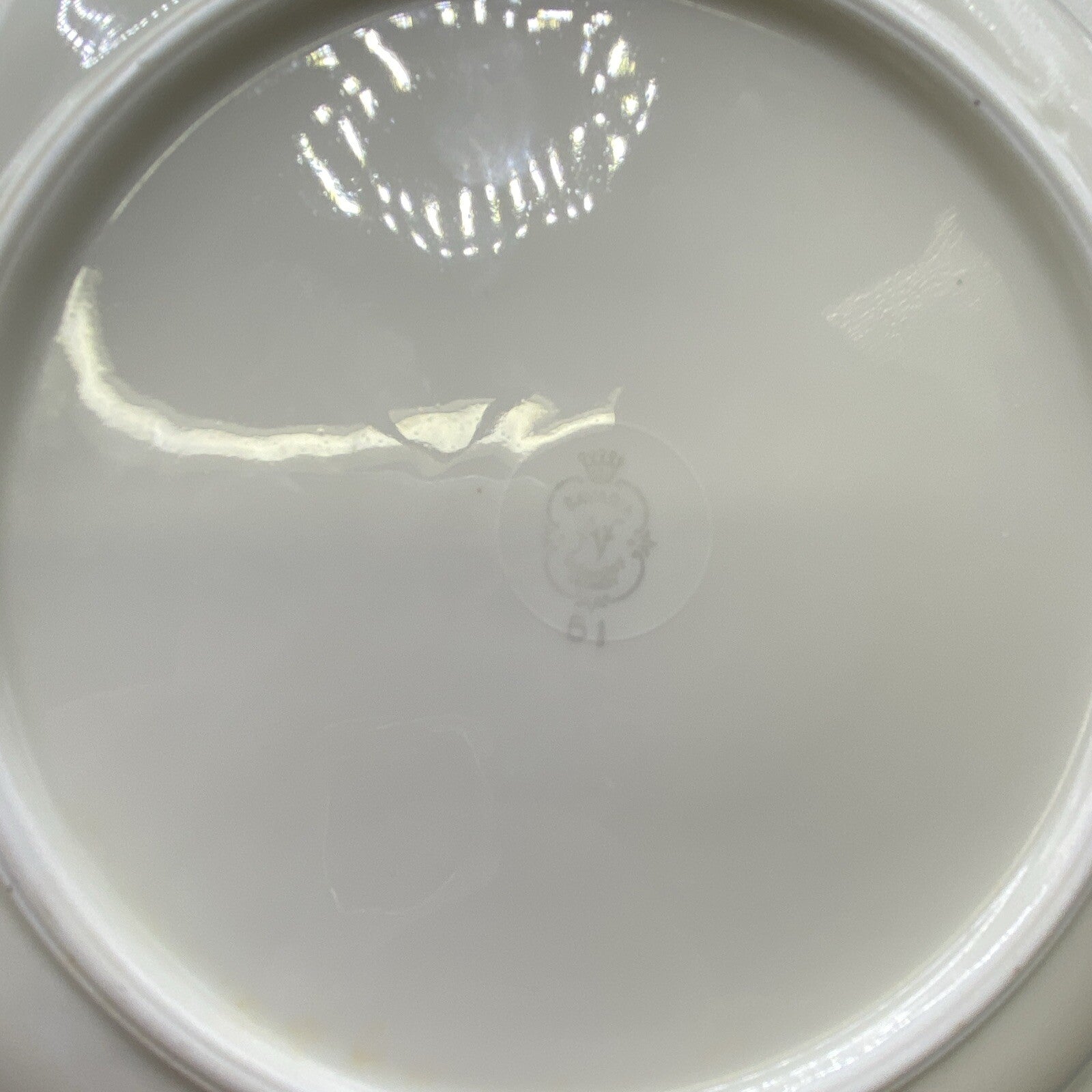 RARE 7.5" Bread Plates  Waldershof Bavaria Serving Cream with Gold Rim