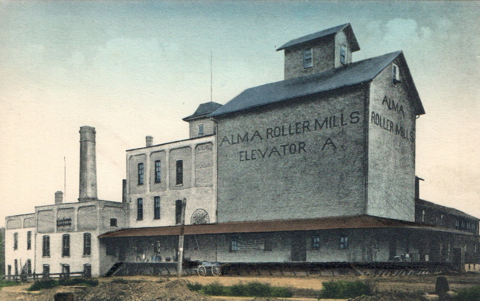 9809 Alma Roller Mills Elevator A Company Alma Michigan  MI Postcard