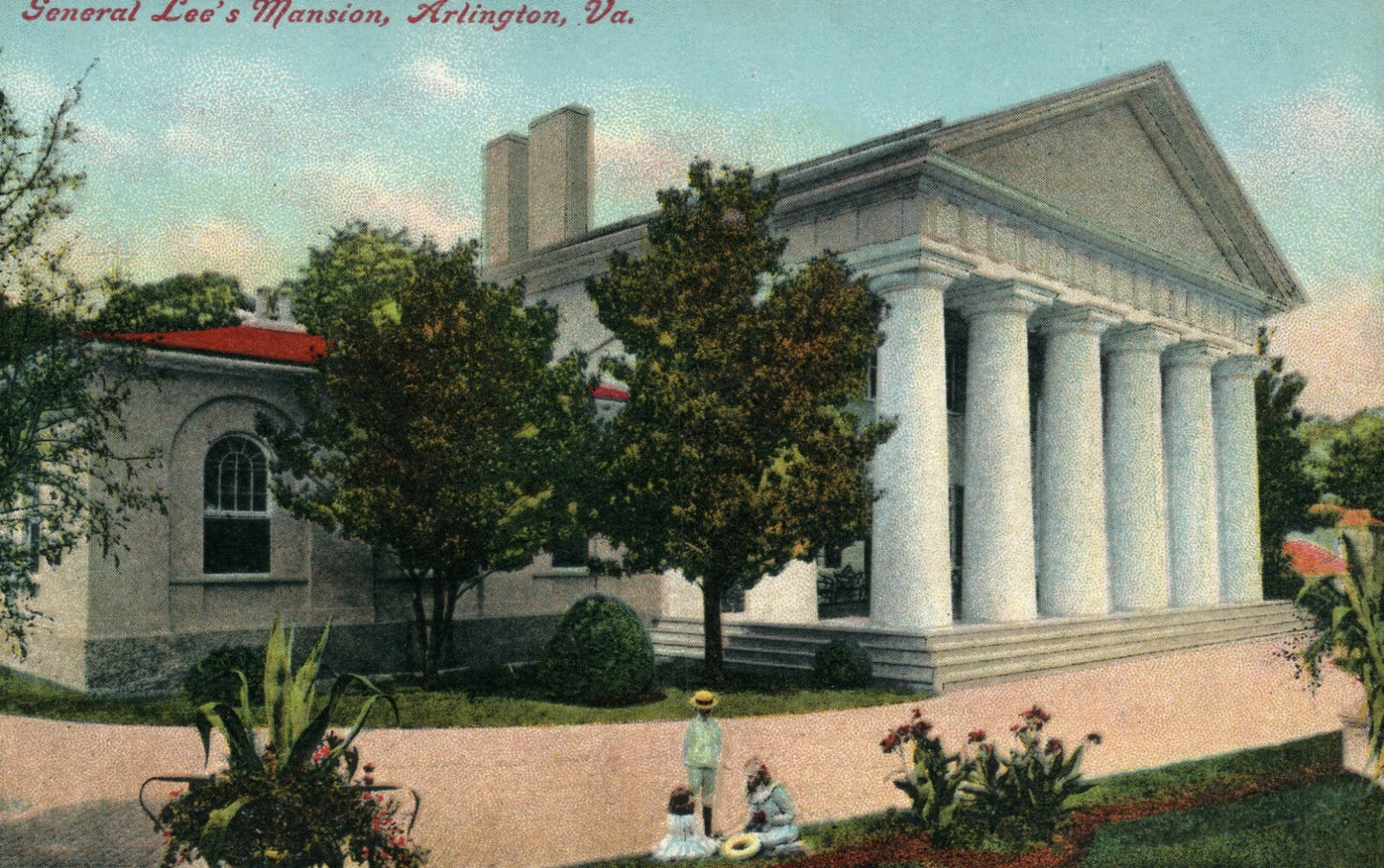 General Lees Mansion Arlington VA Virginia  Postcard