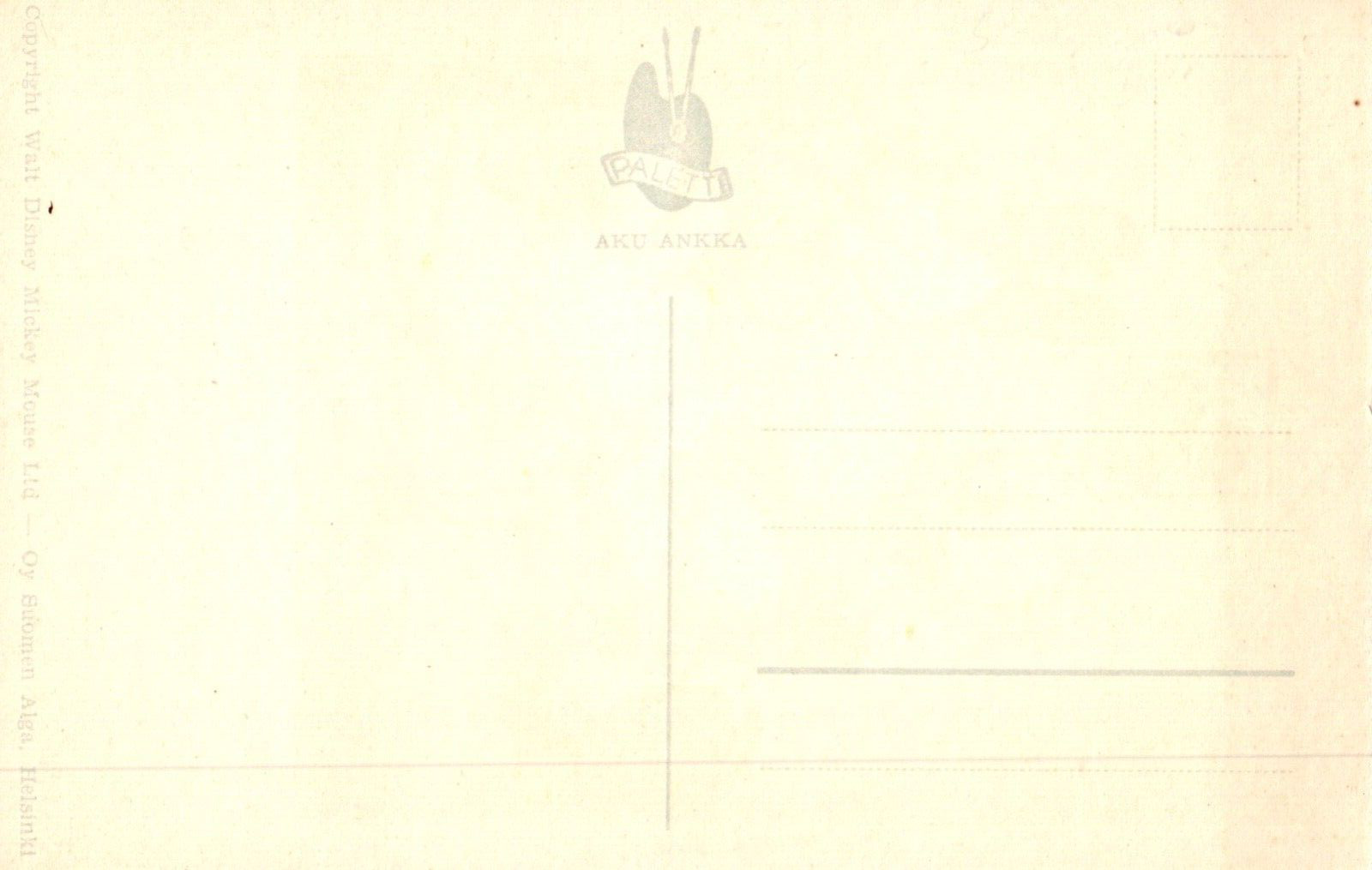 Finnish Donald Duck & Daisy Duck "I Guess It Wouldn't Work!" Disney Postcard