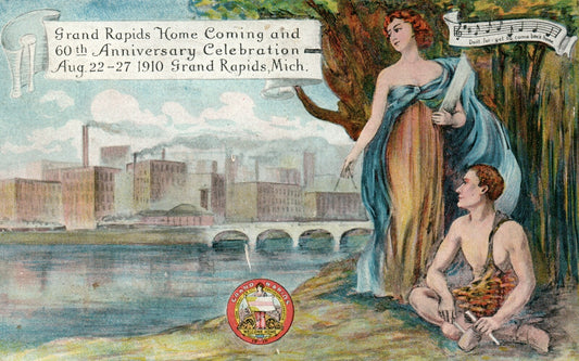 1910 Home Coming 60th Anniversary Celebration Grand Rapids Michigan MI Postcard
