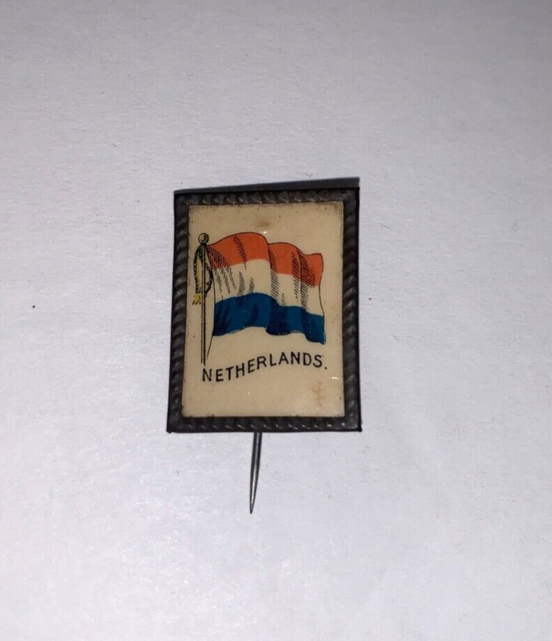 Vintage Java Coffee Souvenir Country Flag (Netherlands) Pinback