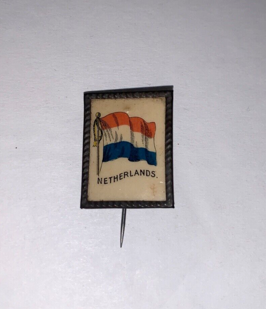 Vintage Java Coffee Souvenir Country Flag (Netherlands) Pinback