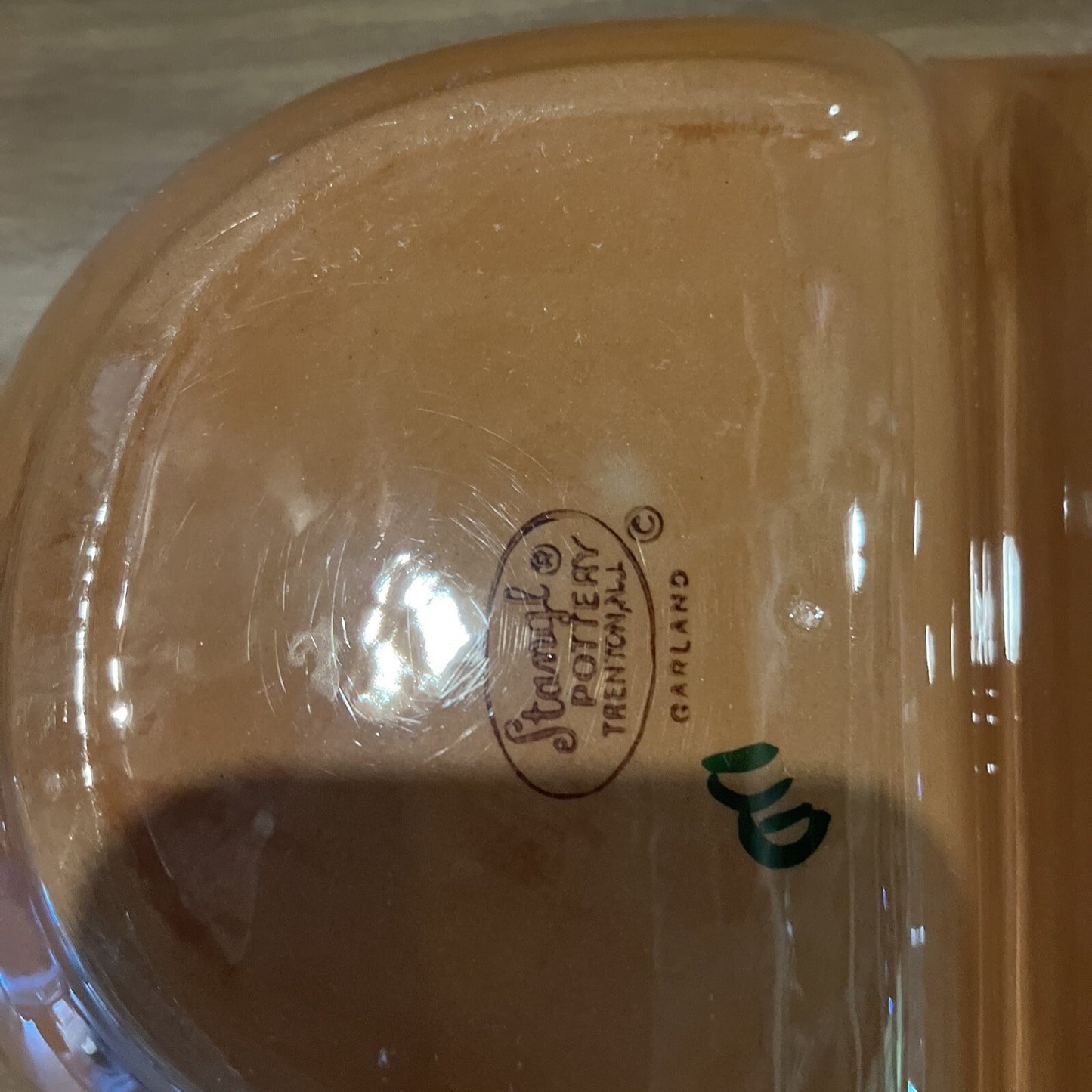 Stangl Pottery GARLAND 10 5/8" Divided Serving Bowl Red White Green Floral EXC.