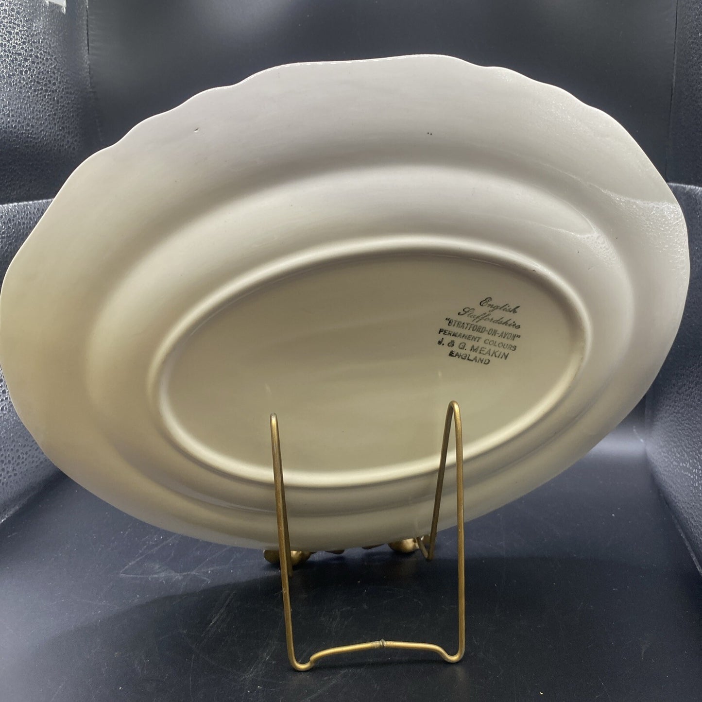 12" English Staffordshire J & G Meakin Stratford-On-Avon Oval Serving Platter
