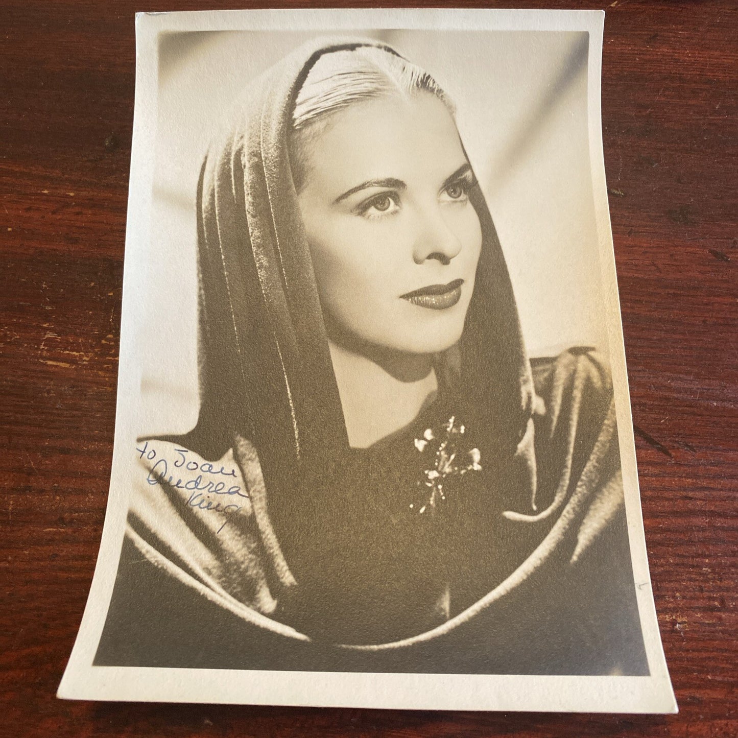 RARE AUTOGRAPHED INK Real PHOTO Andrea King Personalized Signed 5 x 7 Movie Star