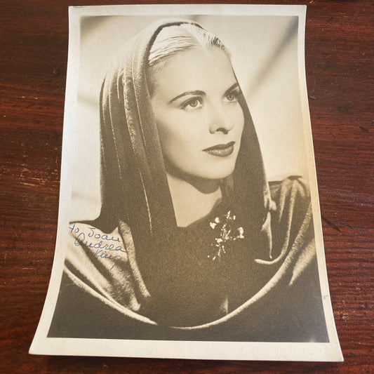 RARE AUTOGRAPHED INK Real PHOTO Andrea King Personalized Signed 5 x 7 Movie Star