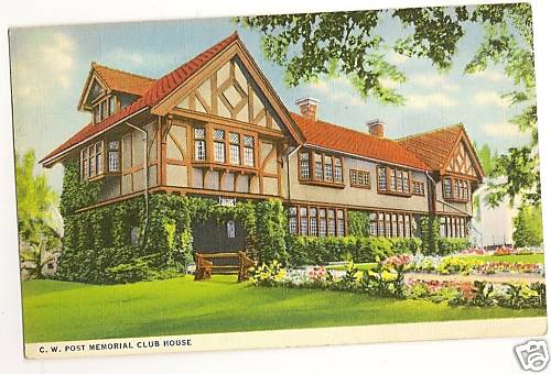 C W Post Memorial Club House Battle Creek MI Michigan Mich Postcard
