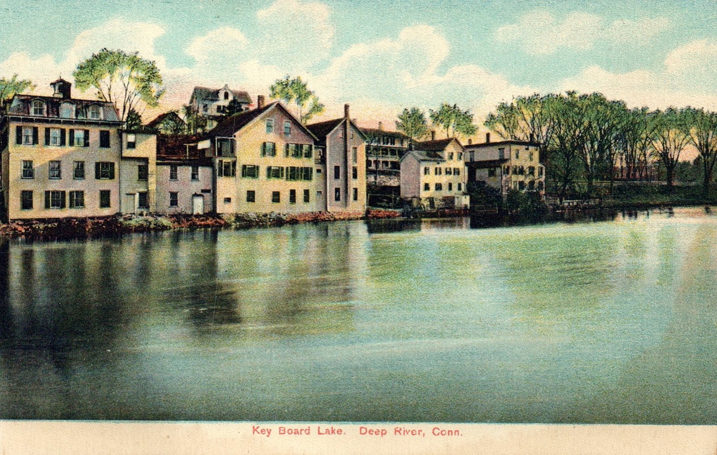 Key Board Lake in Deep River CT Connecticut Postcard