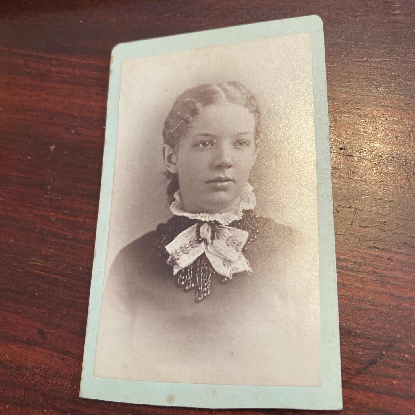 Real Photo CDV Real Young Girl photo Photography Greenville MI Michigan