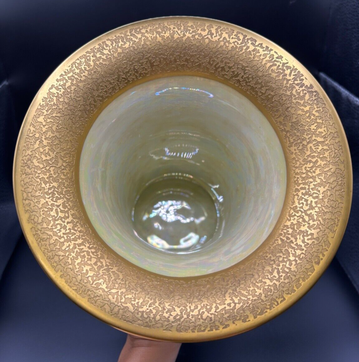 Vintage K&A Krautheim Selb Bavaria Germany Dark Fuchsia Vase Gold Rim