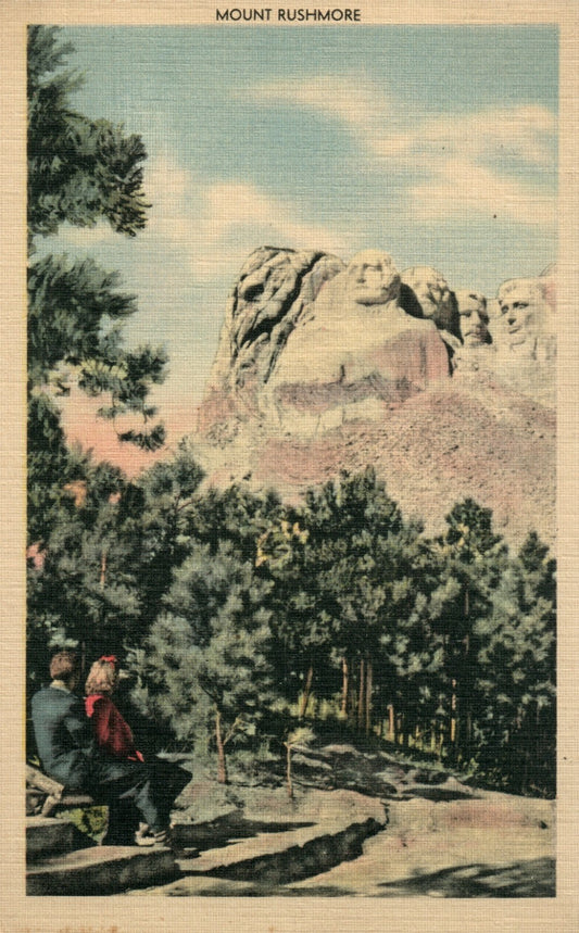 Mount Rushmore Scenic View  South Dakota SD Postcard