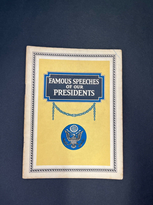 Vintage "Famous Speeches of our Presidents" John Hancock Life Insurance Ad Book