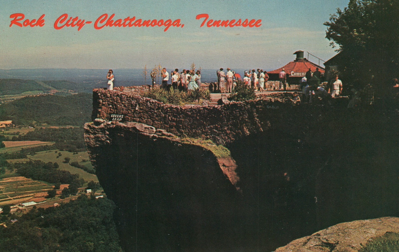 Lovers Leap Rock City Chattanooga Lookout Mountain TN Tennessee Postcard