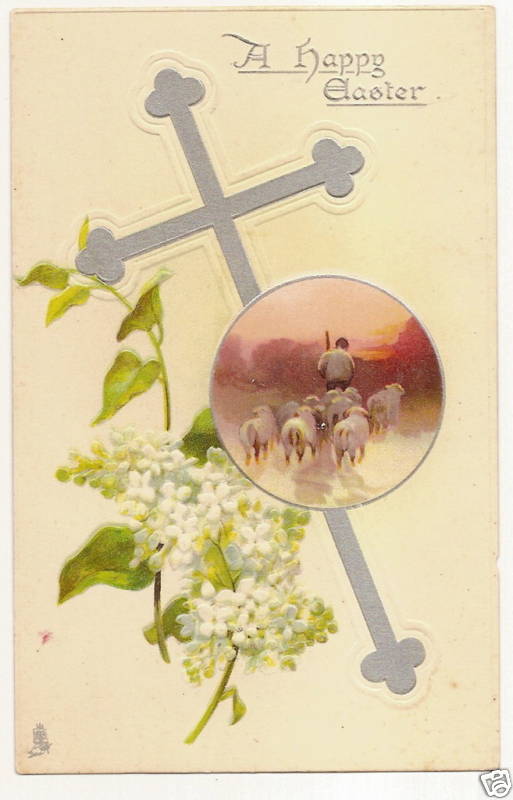 Tuck Shepherd Lamb sheep Easter Postcard Series 109