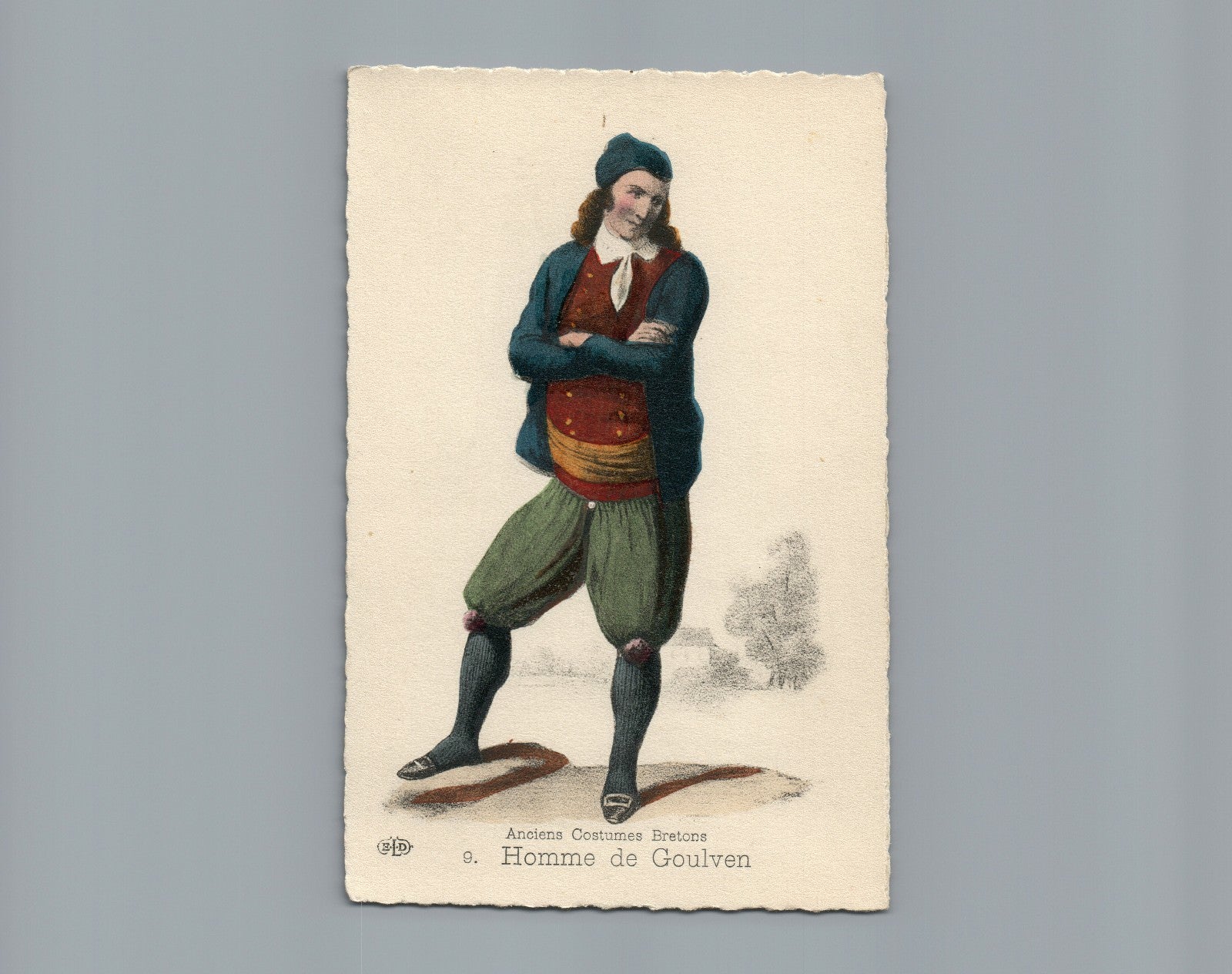 9 Homme de Goulven Anciens Costumes Bretons French France Folklore Postcard
