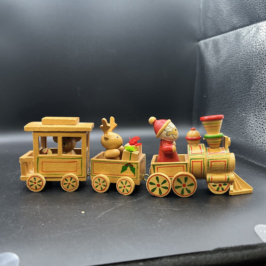 Vintage 1984 R. Dakin & Co. Wooden Santa Train