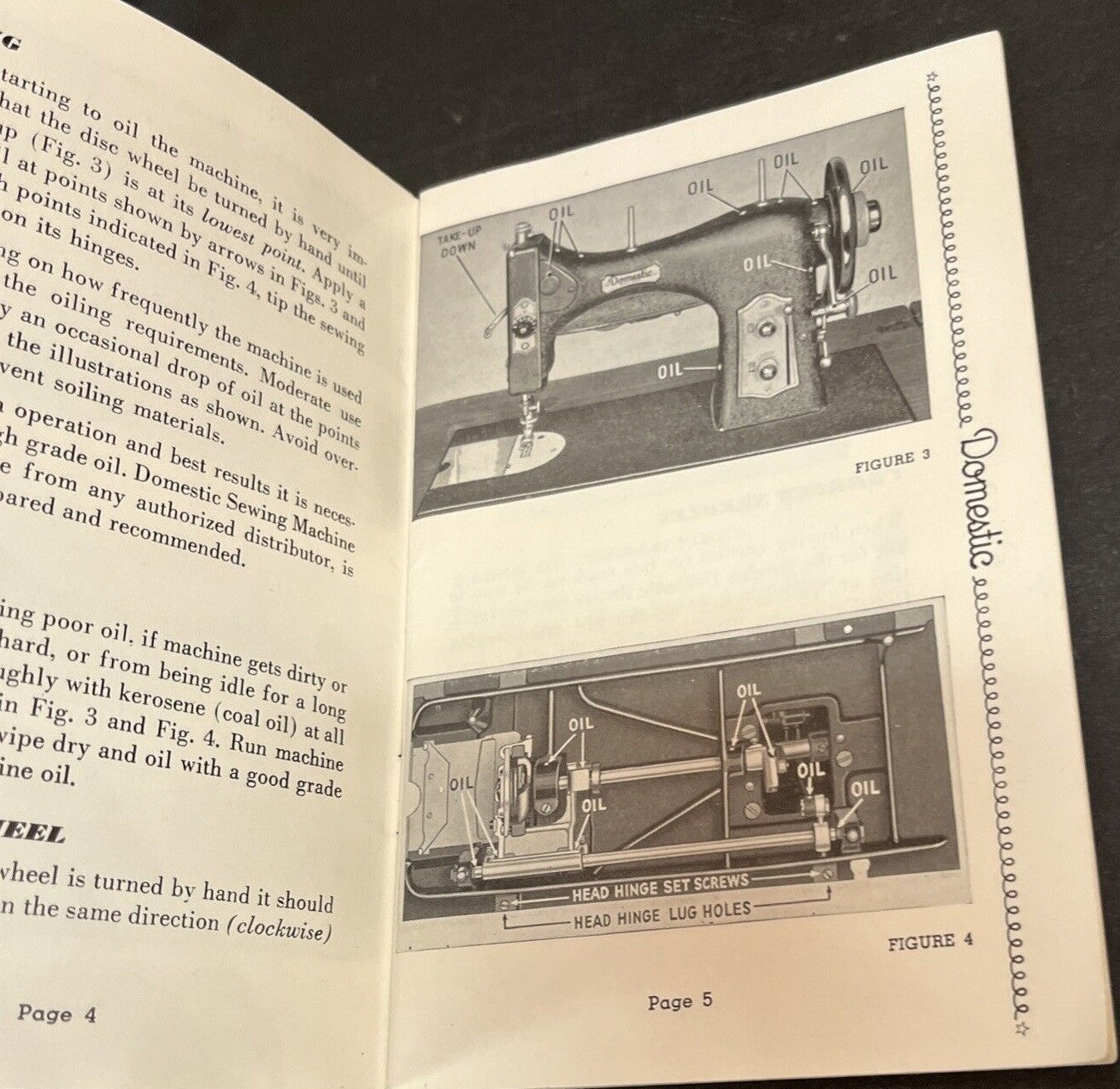 1947 DOMESTIC SEWING Handbook Domestic Sewing Machine Company Manual Spiral #2