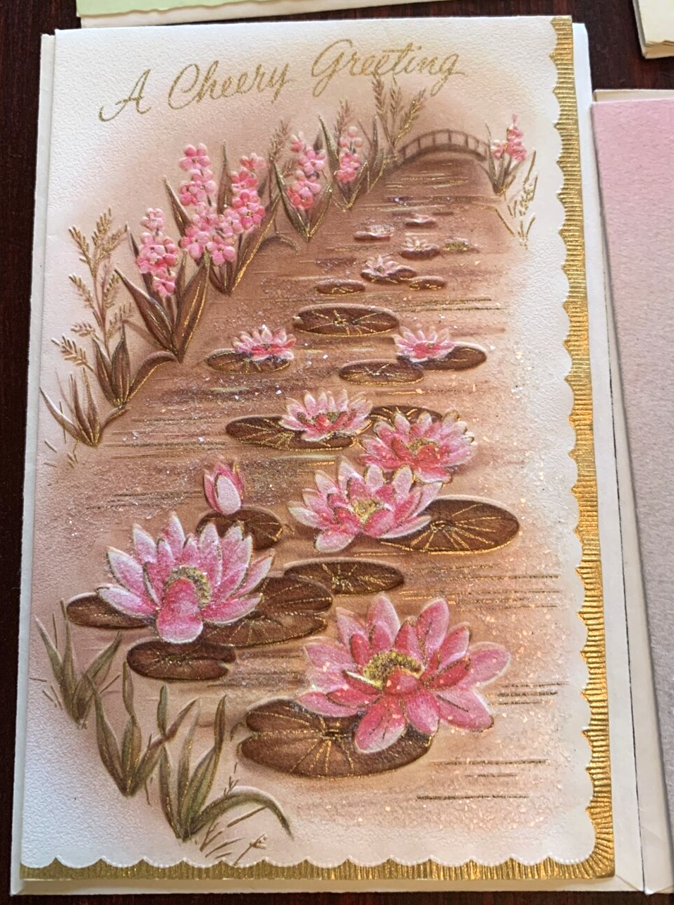 Lot of 20 Vintage Glitter and Golt-Trimmed Greeting Cards