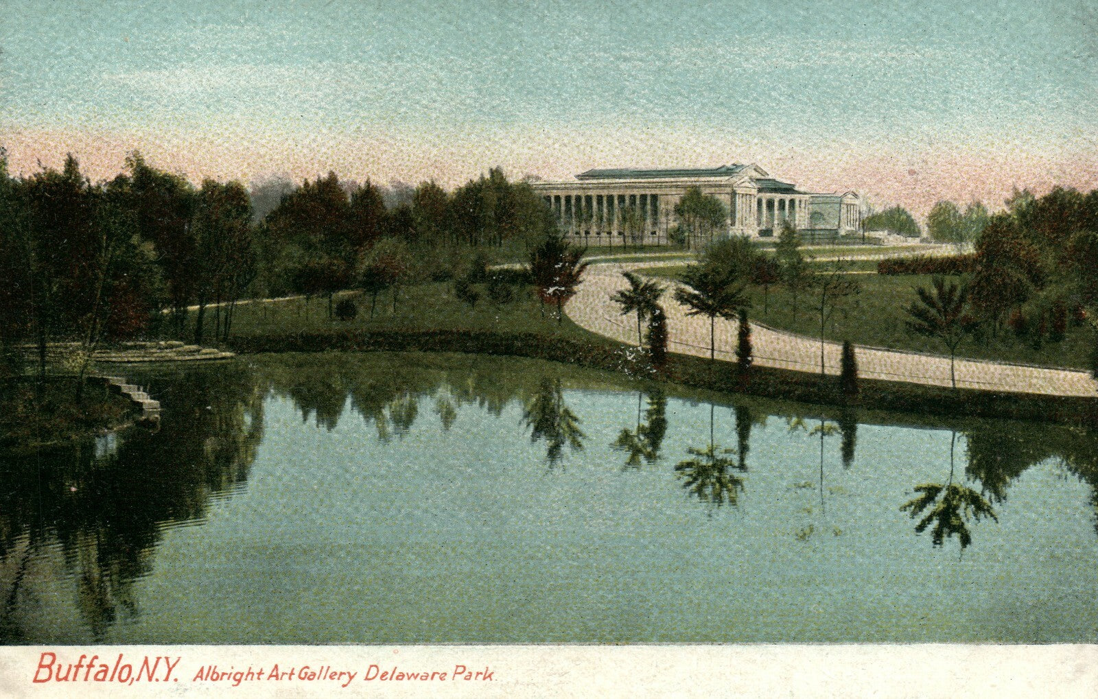 Buffalo Albright Art gallery Delaware Park New York NY Postcard