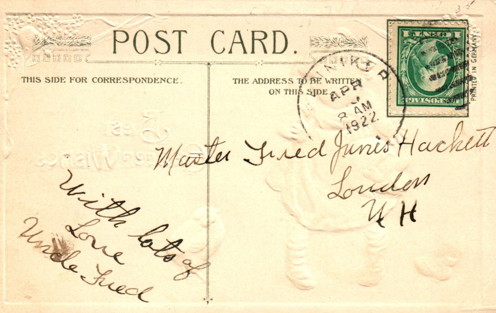 John Winsch Best Easter Wishes Little Girl Drops Egg w/ Chick Vintage Postcard