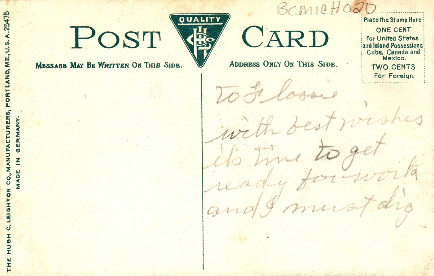 Palm Garden Sanitarium Battle Creek MI Michigan Mich Postcard