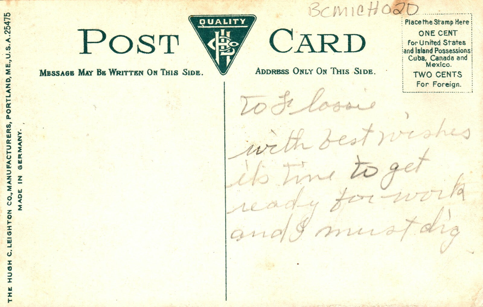 Palm Garden Sanitarium Battle Creek MI Michigan Mich Postcard