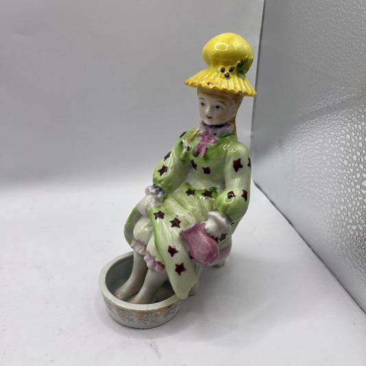 Vintage Hand Painted Lady Soaking Feet  Figurine ARDALT Made in Japan