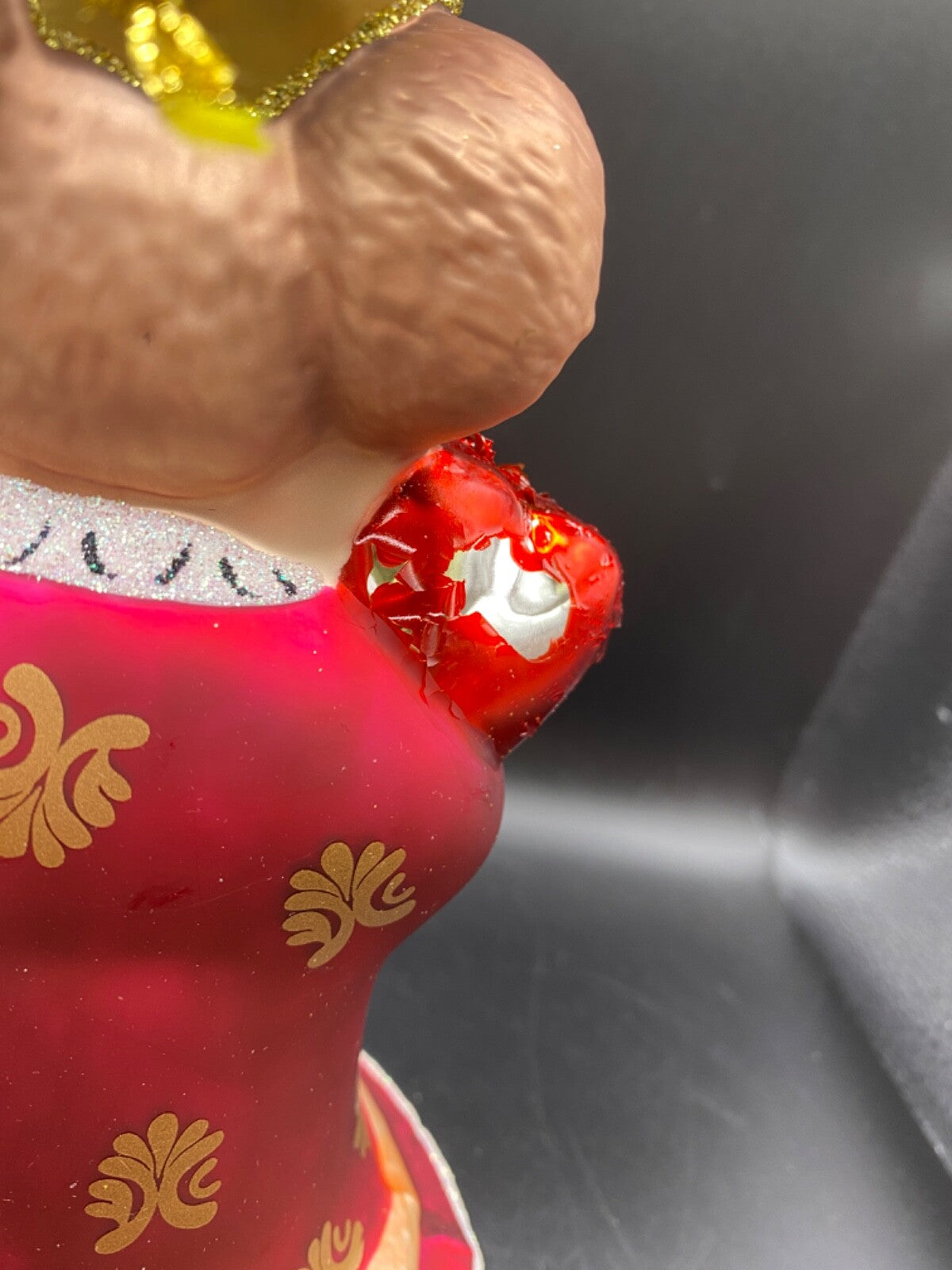 Fitz & Floyd Charming Tails Queen of My Heart Large Mouse Christmas Ornament