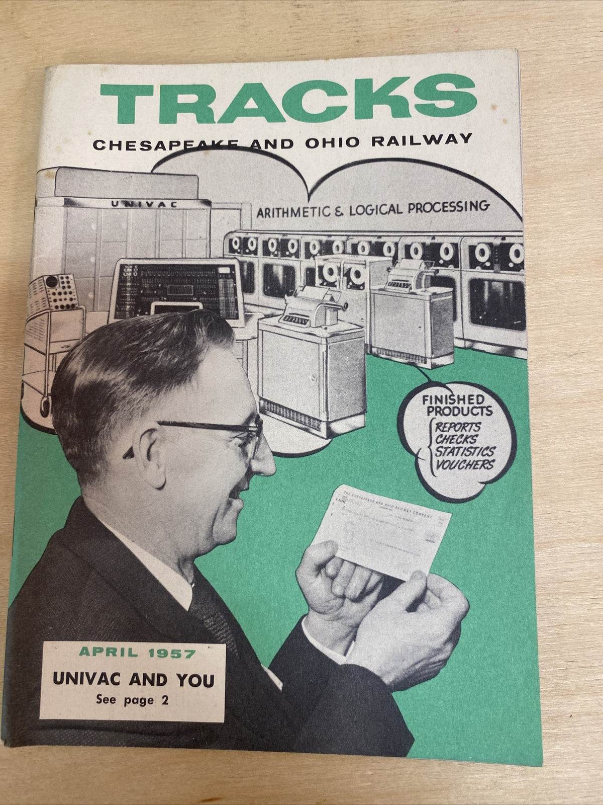 April 1957 TRACKS MAGAZINE CHESAPEAKE & OHIO RAILROAD RR TRAINS  