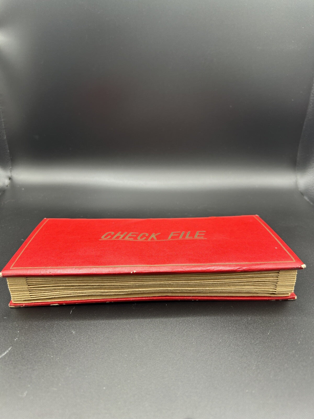 Vintage Red 12 Month Check File Jan-Dec Made in Japan