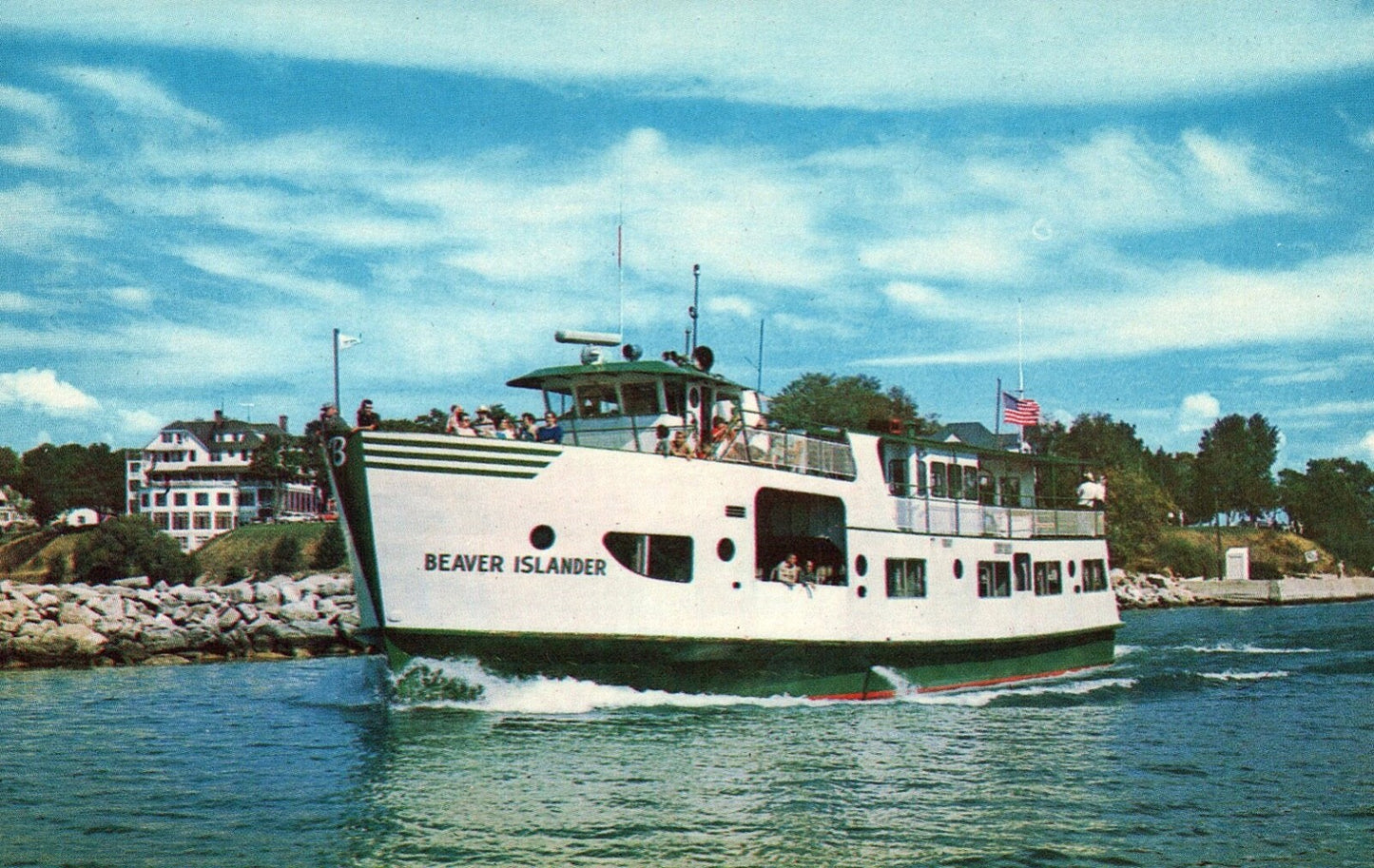 The New Motor Ship Beaver Islander Boat Beaver Island Michigan MI Mich Lake