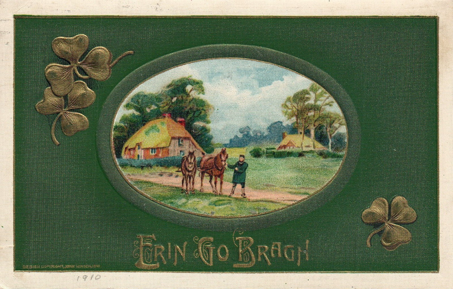 1910 Winsch St Patrick's Day Irish Flag Series Ireland Horses Country