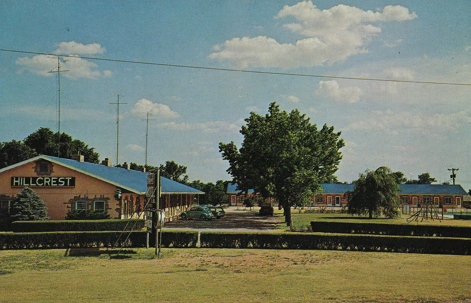 Hotel Motel Hillcrest Motel Norton Kansas AAA Postcard