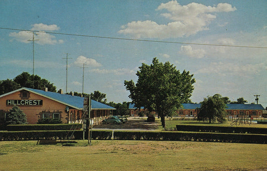 Hotel Motel Hillcrest Motel Norton Kansas AAA Postcard