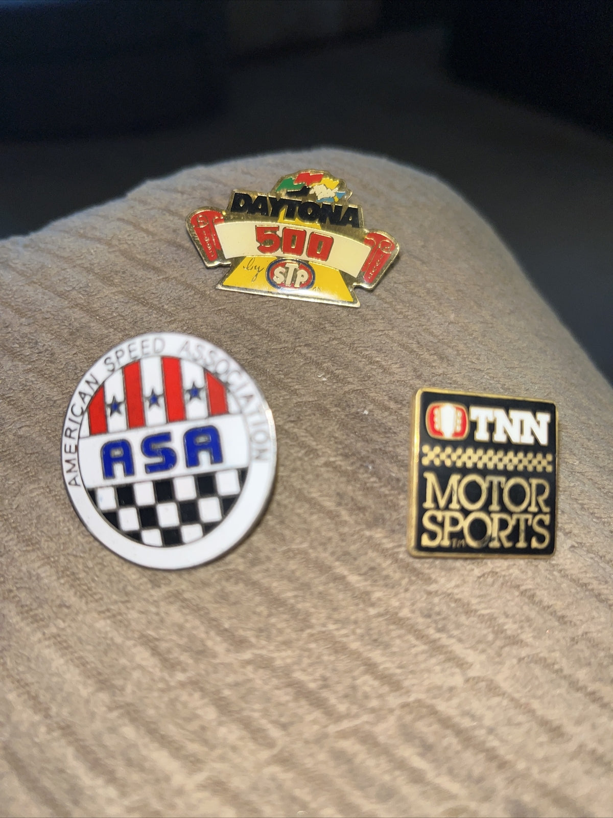 Daytona 500 Daytona, ASA & TNN Motors Collector Pins Nascar. (3)