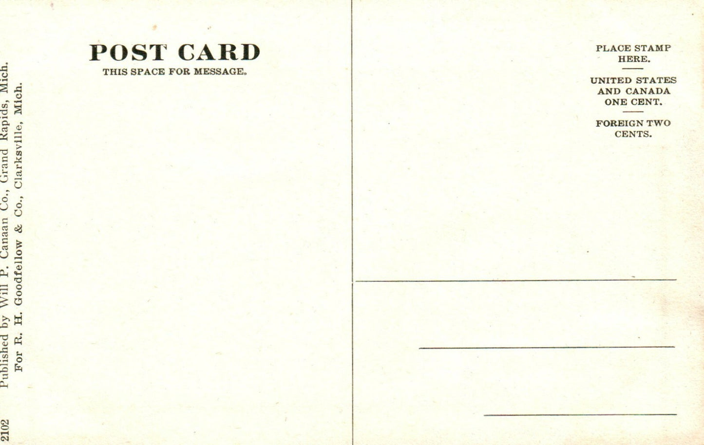 Main Street Clarksville MI Michigan Vintage Postcard